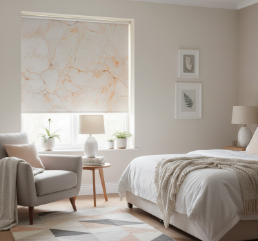 Tenda a rullo beige effetto marmo - TenStickers