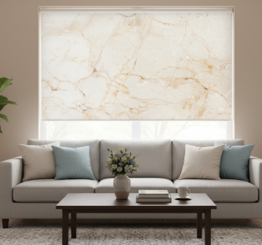 Tenda a rullo beige effetto marmo bianco classico - TenStickers