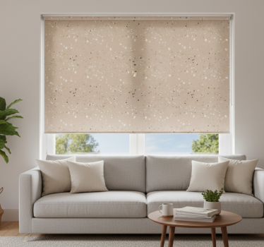 Tenda a rullo beige effetto terrazzo beige - TenStickers