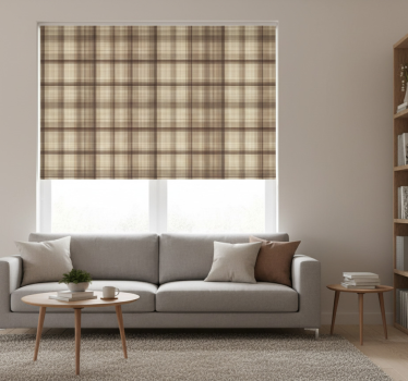 Tenda a rullo beige effetto tessuto - TenStickers