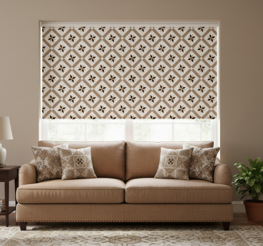 Tenda a rullo beige marrone idraulico - TenStickers