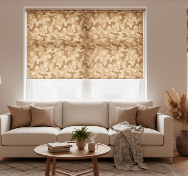Tenda a rullo beige motivo camo astratto - TenStickers