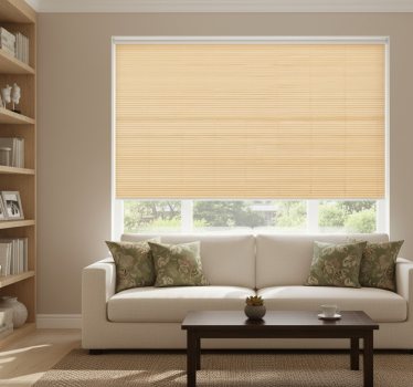 Tenda a rullo beige motivo imitazione bamboo - TenStickers