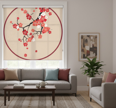 Tenda a rullo beige natura coreana - TenStickers