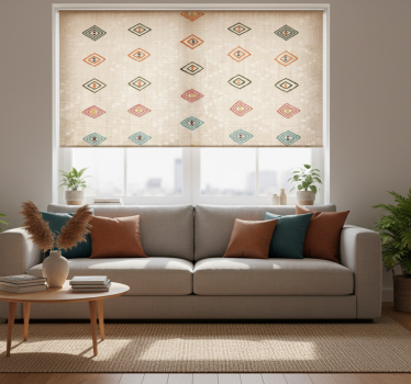 Tenda a rullo beige occhi jogol - TenStickers