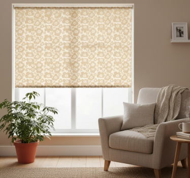 Tenda a rullo beige papaveri beige - TenStickers