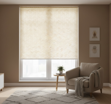 Tenda a rullo beige pavimentazione testurizzata sottile - TenStickers