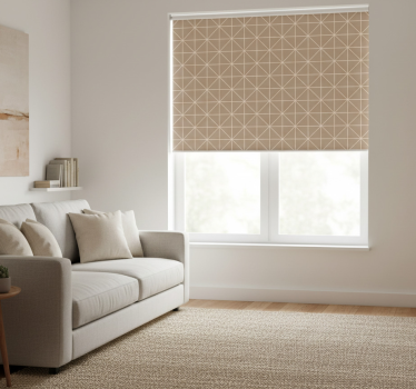 Tenda a rullo beige piastrella beige decorata - TenStickers