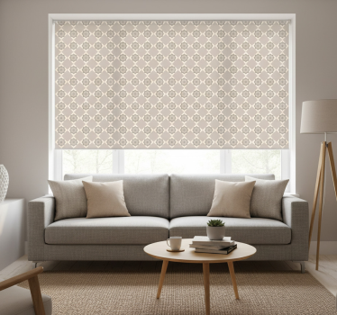 Tenda a rullo beige piastrelle beige cemento - TenStickers