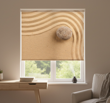 Tenda a rullo beige sfera zen testurizzata - TenStickers