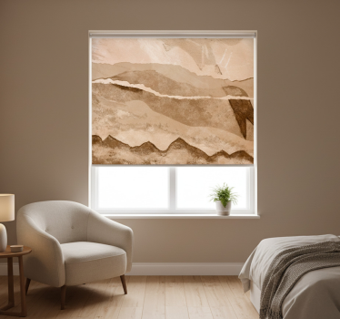 Tenda a rullo beige strisce di carta - TenStickers