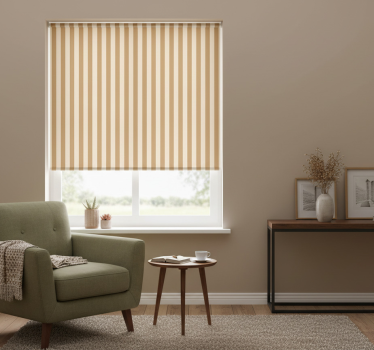 Tenda a rullo beige strisce vintage beige - TenStickers