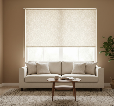 Tenda a rullo beige motivo archibald - TenStickers