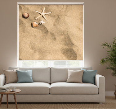 Tenda a rullo beige vibrazioni estive - TenStickers