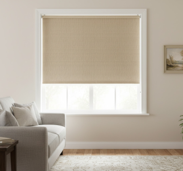 Tenda a rullo beige tessuto monocolore beige - TenStickers
