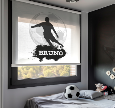 Tenda a rullo calcio pallone da calcio personalizzabile - TenStickers