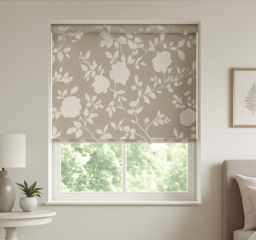 Tenda a rullo camera ragazzi fiori beige graziosi - TenStickers