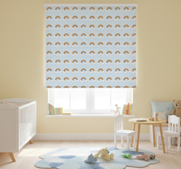 Tenda a rullo cameretta arcobaleno e nuvole colorate - TenStickers
