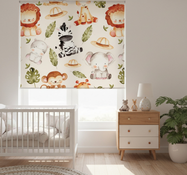 Tenda a rullo cameretta beige safari - TenStickers