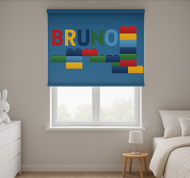 Tenda a rullo cameretta blocchi giocattolo colorati - TenStickers