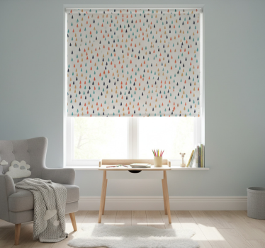 Tenda a rullo cameretta gocce di pioggia colorate - TenStickers