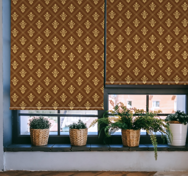 Tenda a rullo classica motivo dorato ornato - TenStickers