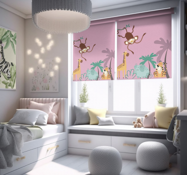 Tenda a rullo con animali per cameretta - TenStickers