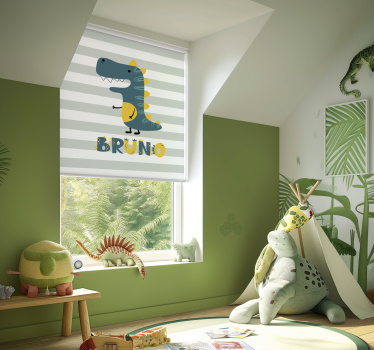 Tenda a rullo con dinosauri giurassico personalizzabile - TenStickers
