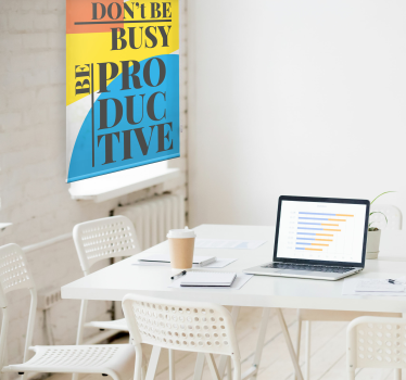 Tenda a rullo con scritta "Be Productive" - TenStickers