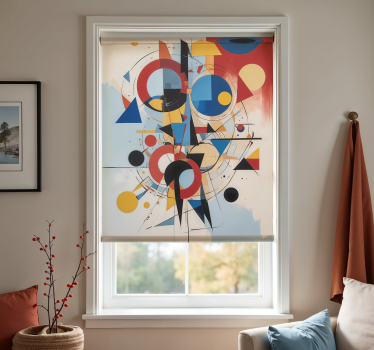 Tenda a rullo con stampa pittura geometrica - TenStickers