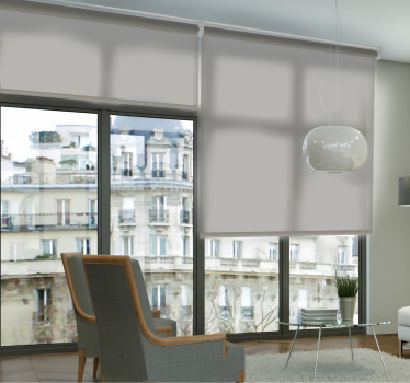 Tenda a rullo con tessuto traslucido grigio - TenStickers