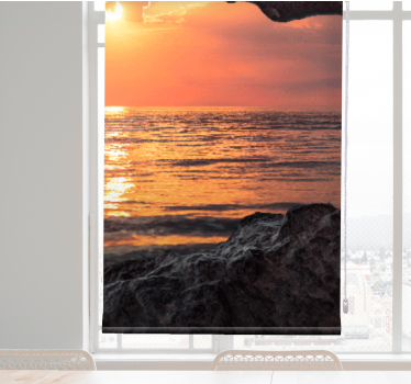 Tenda a rullo con tramonto ed oceano - TenStickers