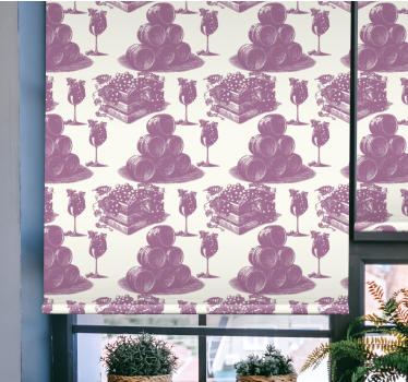 Tenda a rullo con vino effetto vintage - TenStickers
