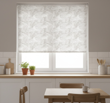 Tenda a rullo cucina motivo esagonale marmo oro - TenStickers