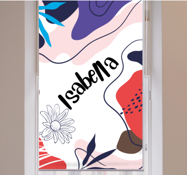 Tenda a rullo moderna motivo nome floreale - TenStickers