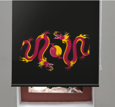 Tenda a rullo animali disegno del drago maestoso - TenStickers
