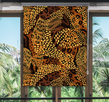 Tenda a rullo marrone modello organico - TenStickers