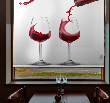 Tenda a rullo con Bicchieri di vino - TenStickers