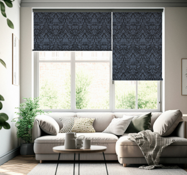 Tenda a rullo classica ornamenti damascati scuri - TenStickers