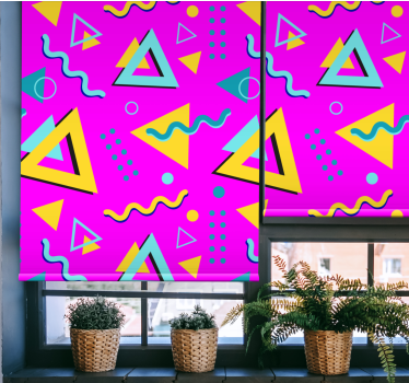 Tende a rullo più vintage modello triangoli retrò - TenStickers