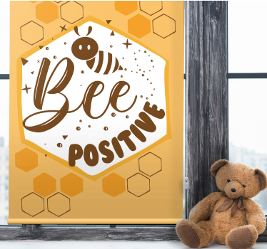 Tenda a rullo frasi messaggio positivo delle api - TenStickers