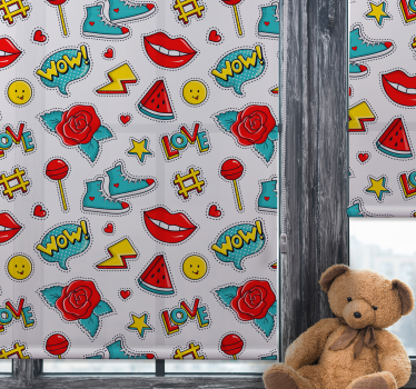 Tenda a rullo divertente modelli della cultura pop - TenStickers
