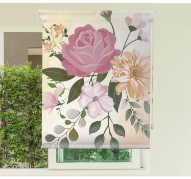 Tenda a rullo fiore e pianta Realistico - TenStickers