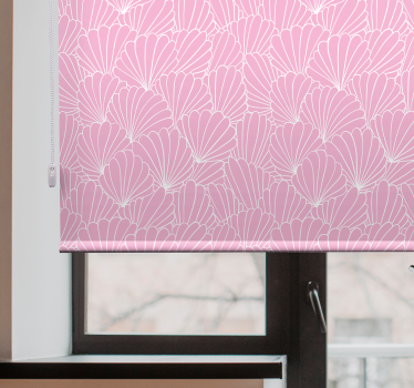 Tenda a rullo animali motivo a conchiglia rosa - TenStickers