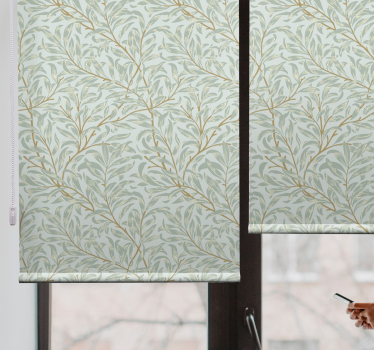 Tenda a rullo fiori e piante delicati motivi a foglia - TenStickers