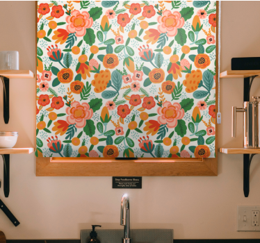 Tenda a rullo fiori e piante design floreale - TenStickers