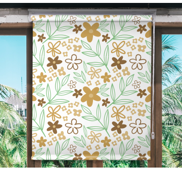 Tenda a rullo fiori e piante disegno a motivi floreali - TenStickers