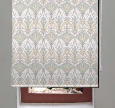 Tenda a rullo elegante motivo vegetale grigio - TenStickers
