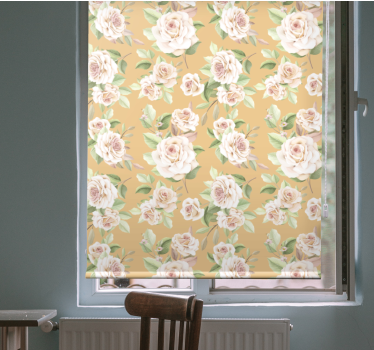 Tenda a rullo fiori e piante modello di rosa in fiore - TenStickers