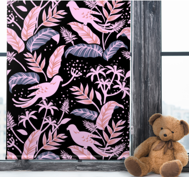 Tenda a rullo animali motivi di uccelli tropicali - TenStickers